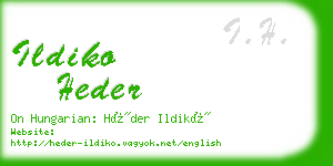 ildiko heder business card